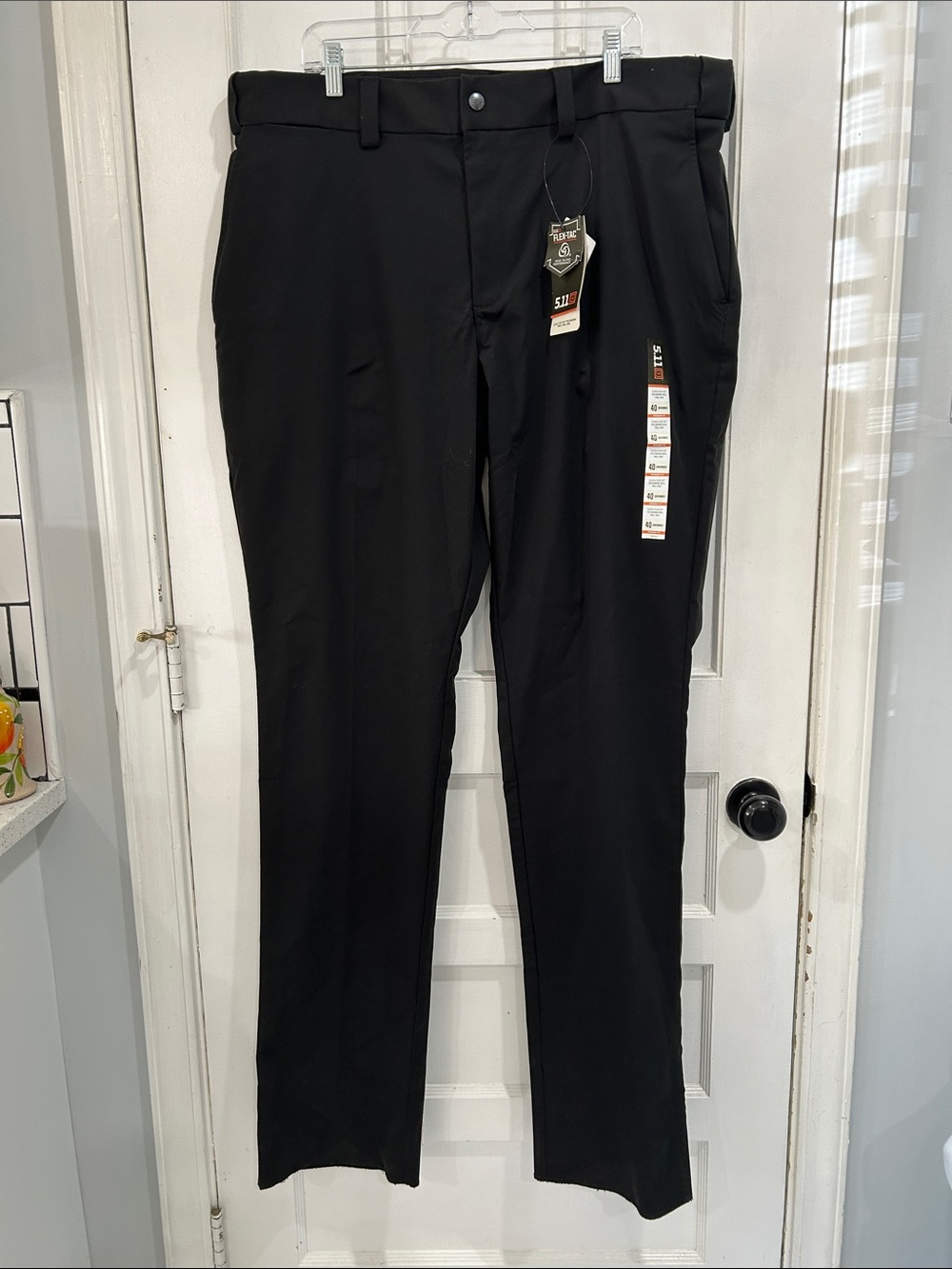 NWT 5.11 Class a Flex Tac Poly/Merino Wool Unhemmed Twill Pants in Black - 40